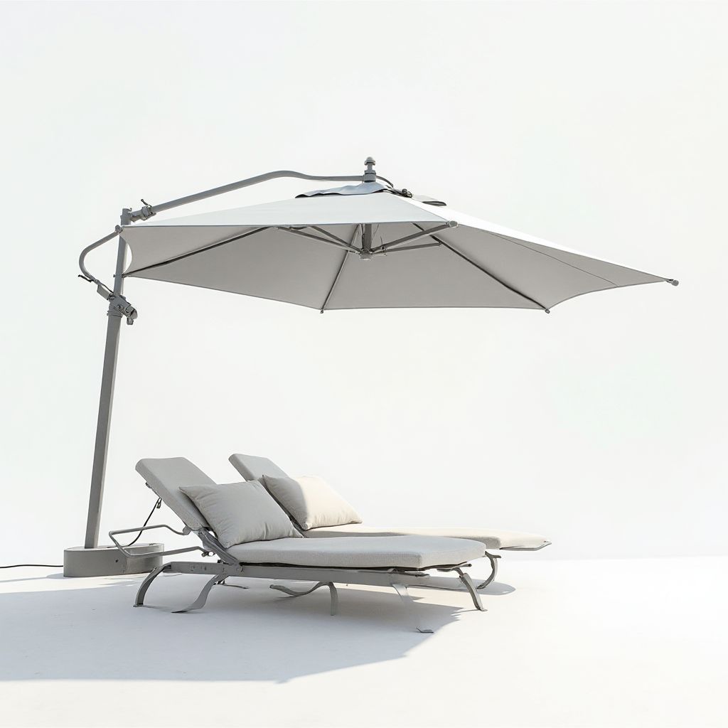 Umbrelă Cantilever Gri 3x3m